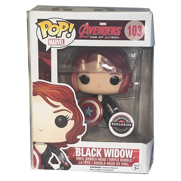 FUNKO POP! Marvel: Avengers - Black Widow #103 GameStop Exclusive Bobble-Head - Picture 1 of 10